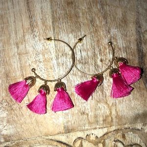 Vera Tassel Earrings- Pink